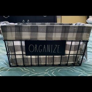 Rae Dunn "ORGANIZE" Lined Basket